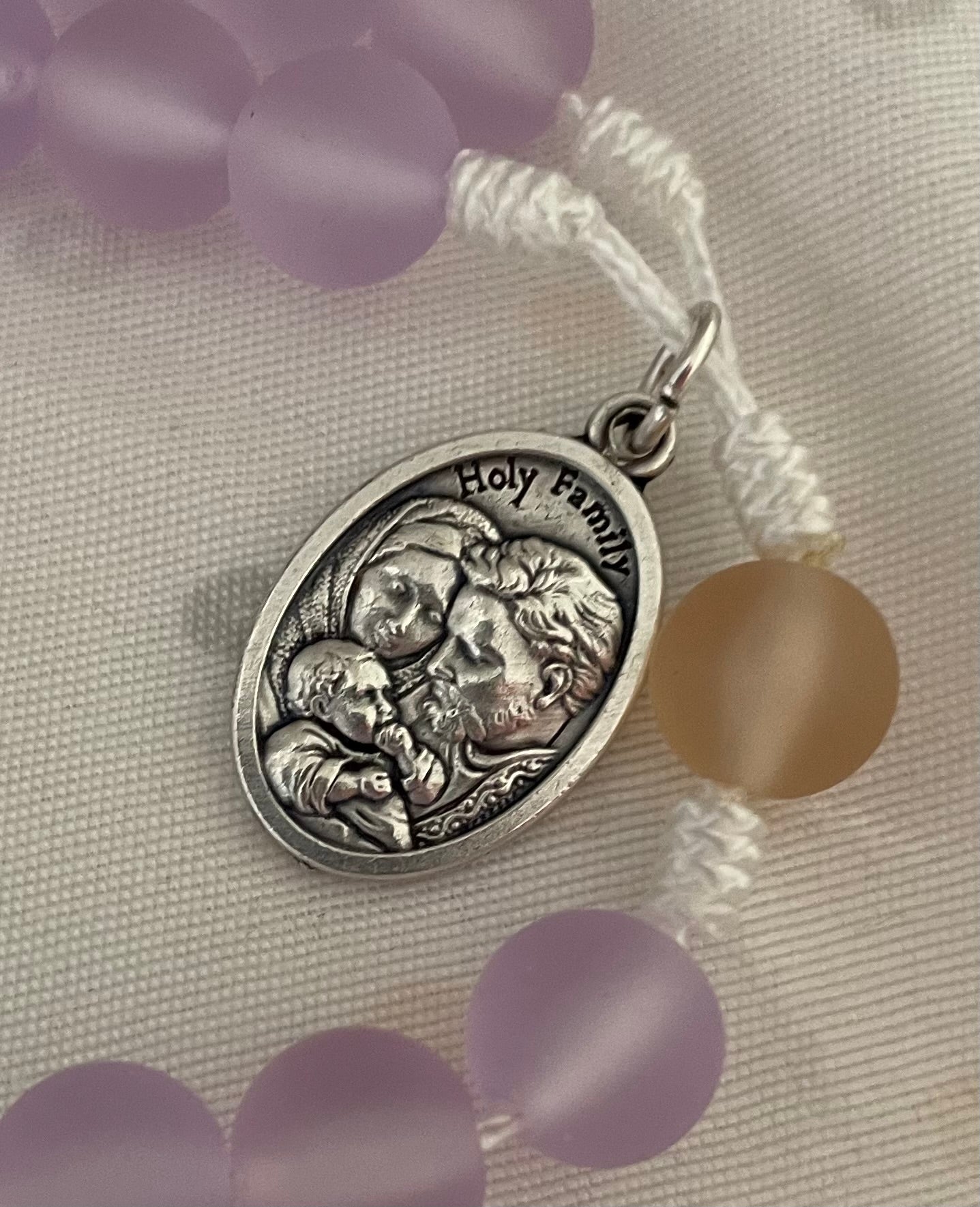 Purple Holy family rosary
