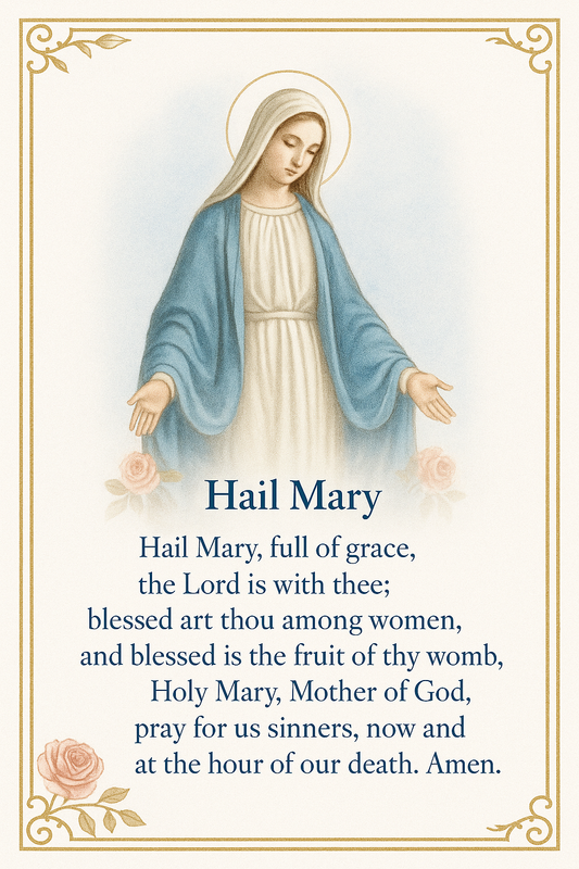 Hail Mary prayer card