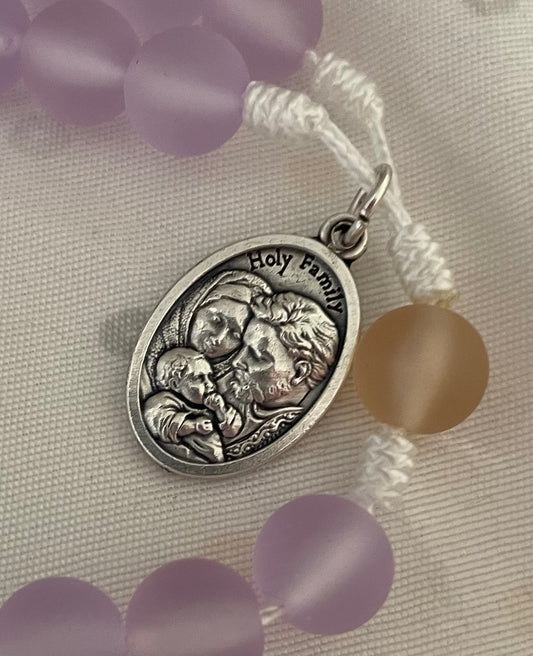 Purple Holy family rosary