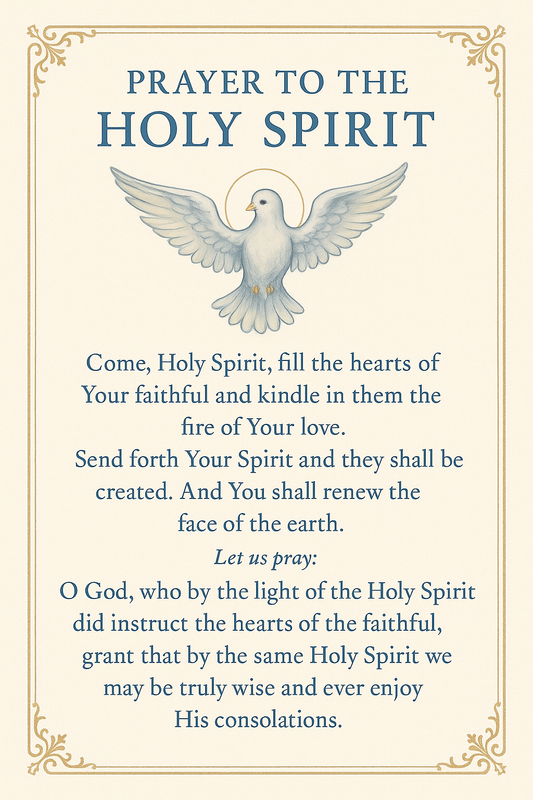 Holy Spirit prayer card
