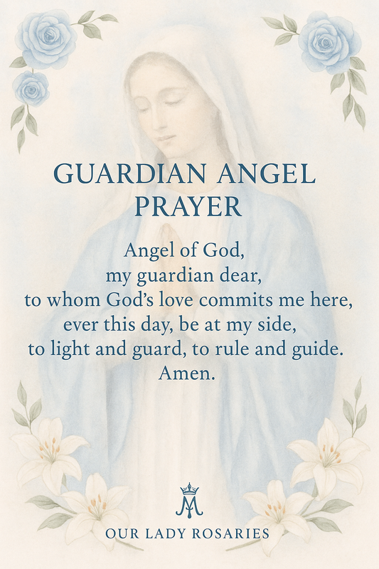 Guardian angel prayer card