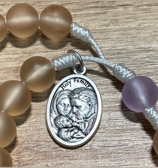 Brown holy family rosary