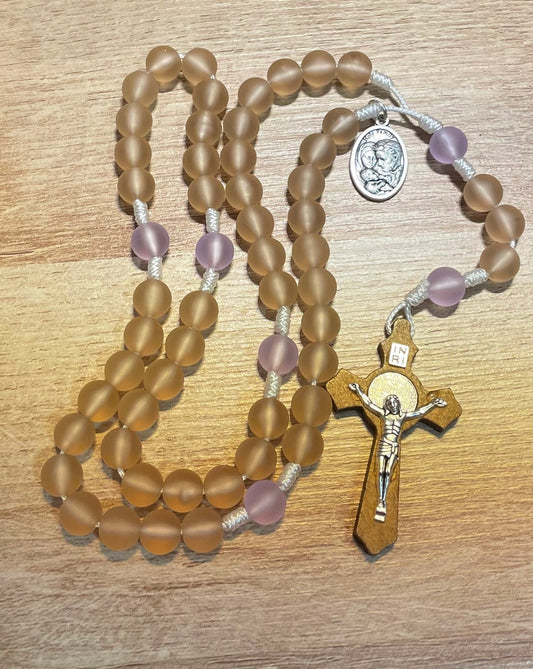 Brown holy family rosary