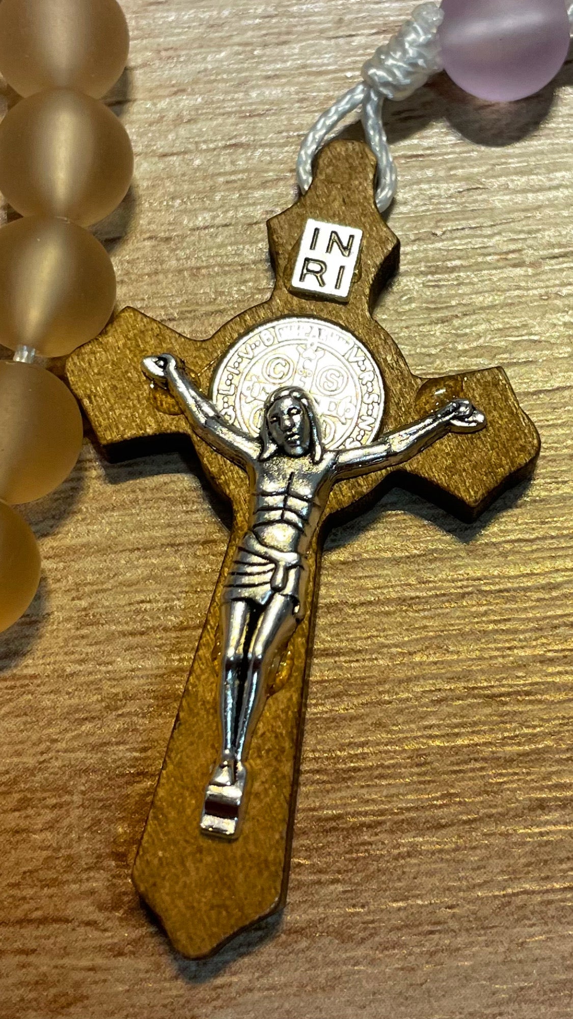 Brown holy family rosary